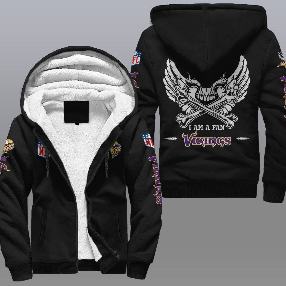 NFL Minnesota Vikings Wings Skull Fleece hoodie 8 NFL Minnesota Vikings Wings Skull Fleece hoodie