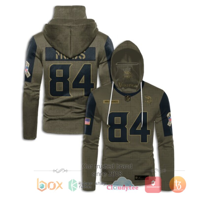 NFL Moss 84 Minnesota Vikings 3d hoodie mask
