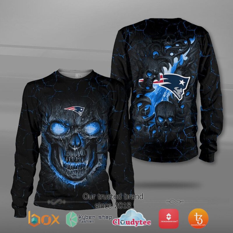New England Patriots NFL Fire Skull Lava jersey shirt, hoodie 3 NFL New England Patriots Fire Skull Lava 3D shirt hoodie 1 2