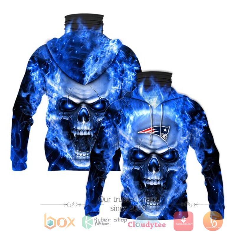 NFL New England Patriots Flameskull 3d hoodie mask