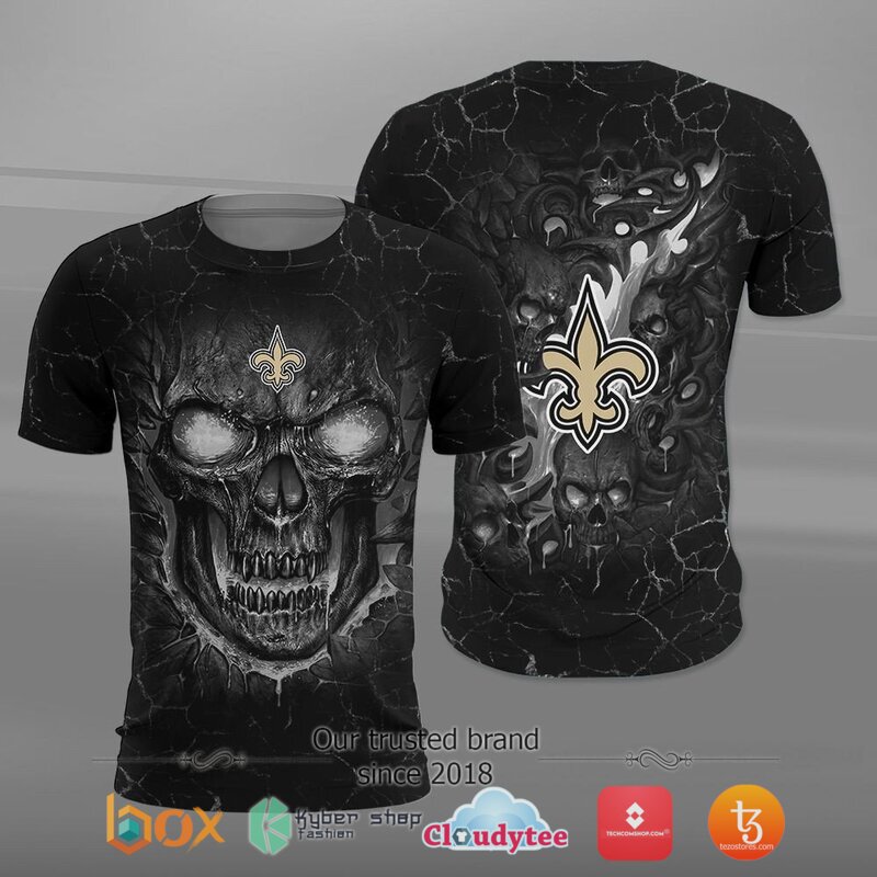 New Orleans Saints NFL Fire Skull Lava jersey shirt, hoodie 2 NFL New Orleans Saints Fire Skull Lava 3D shirt hoodie 1