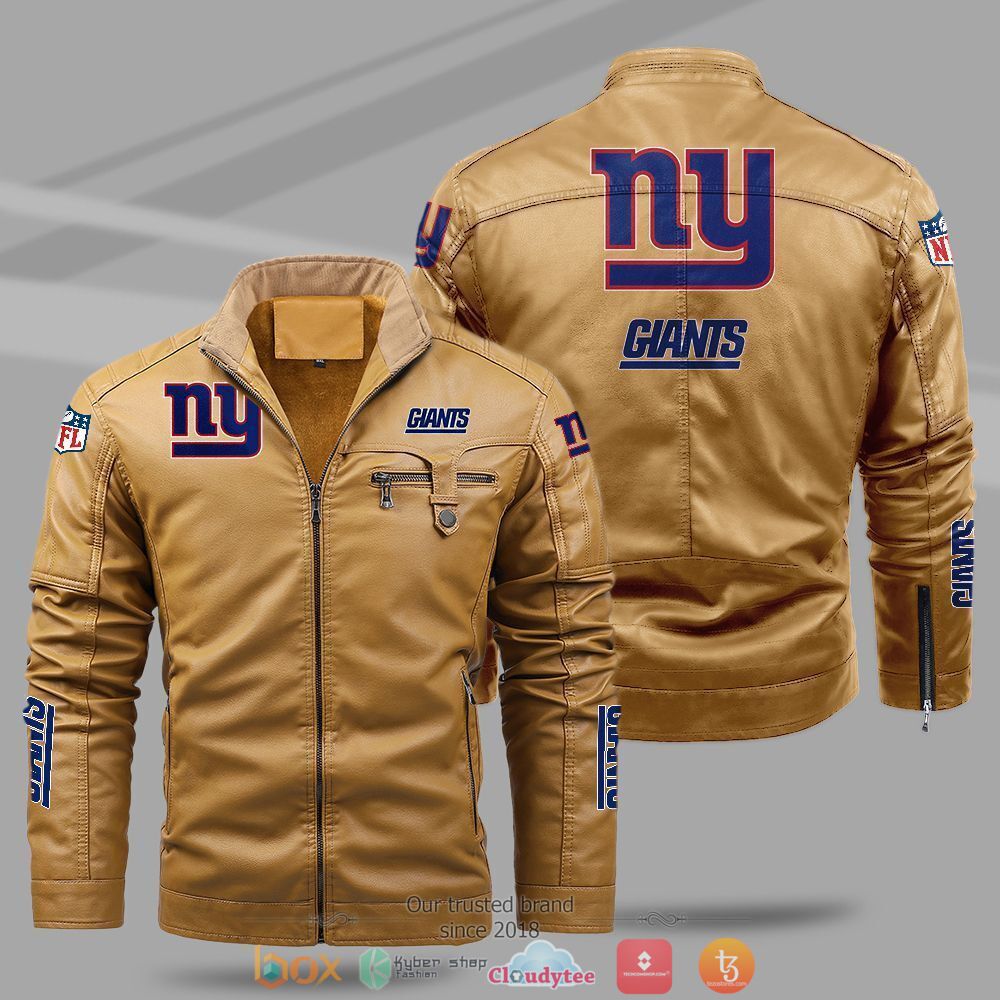 NFL New York Giants Fleece leather jacket 1