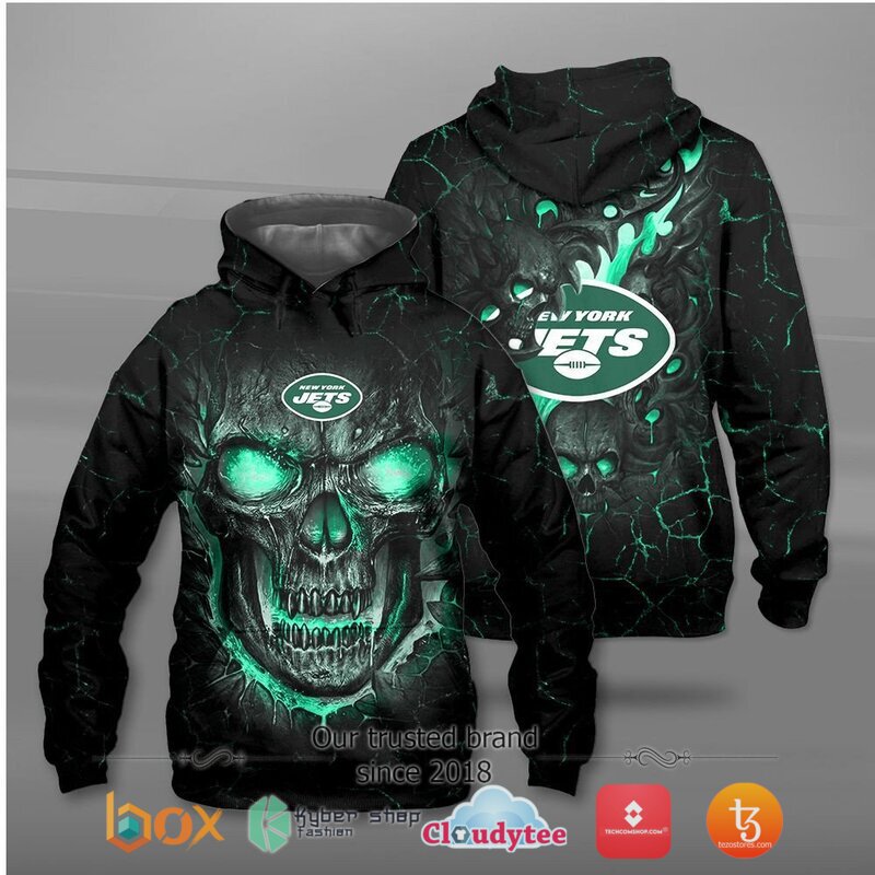 NFL New York Jets Fire Skull Lava 3D shirt hoodie