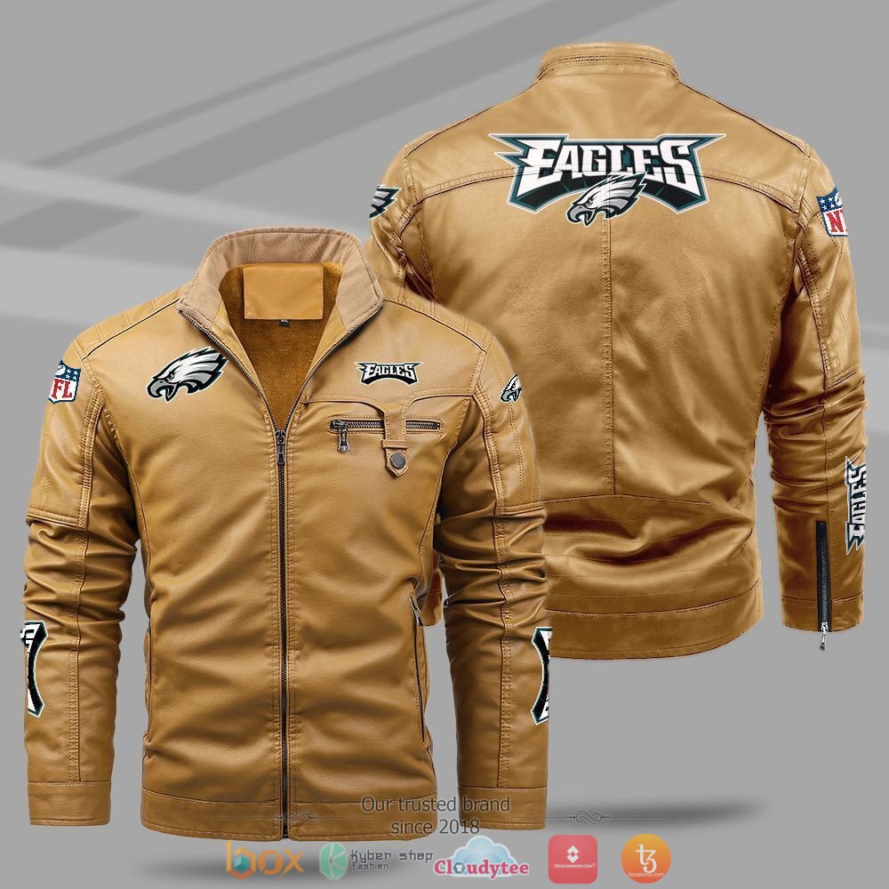 NFL Philadelphia Eagles Fleece leather jacket 1