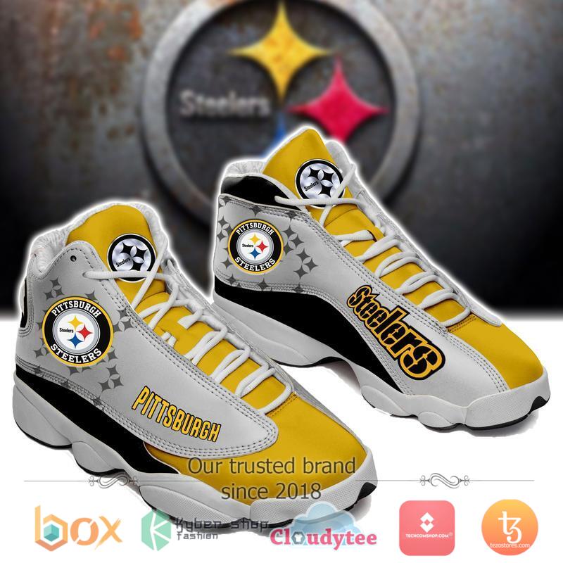 NFL Pittsburgh Steelers Air Jordan 13 Sneakers Shoes 2 NFL Pittsburgh Steelers Air Jordan 13 Sneakers Shoes 1