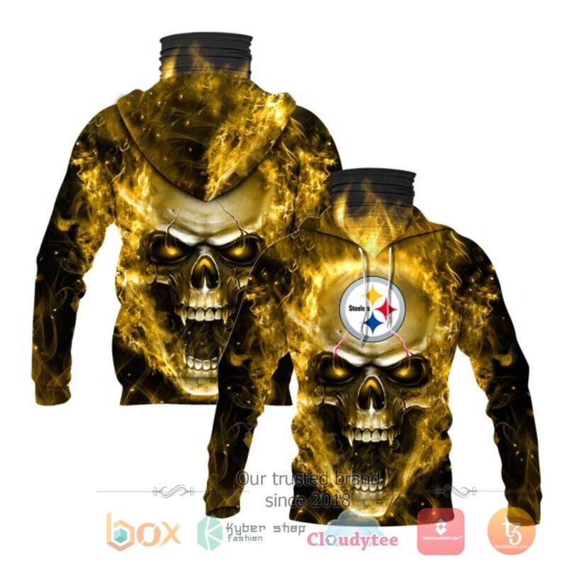 NFL Pittsburgh Steelers Flameskull 3d hoodie mask 7 NFL Pittsburgh Steelers Flameskull 3d hoodie mask
