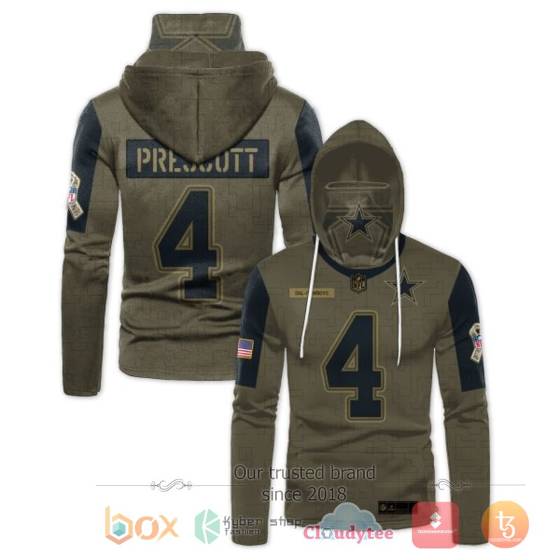 NFL Prescott 4 Dallas Cowboys 3d hoodie mask 7 NFL Prescott 4 Dallas Cowboys 3d hoodie mask
