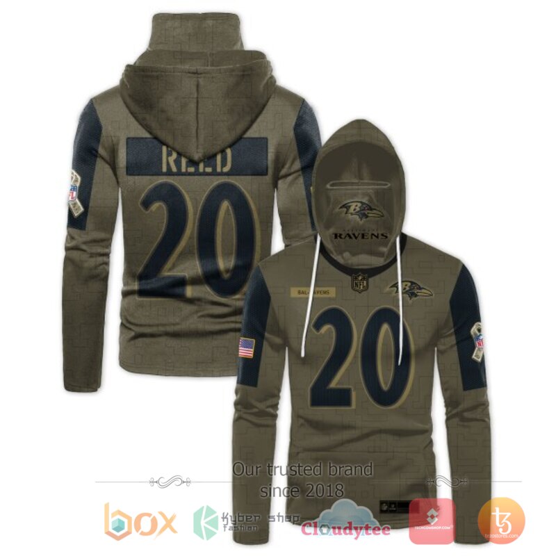 NFL Reed 20 Baltimore Ravens 3d hoodie mask