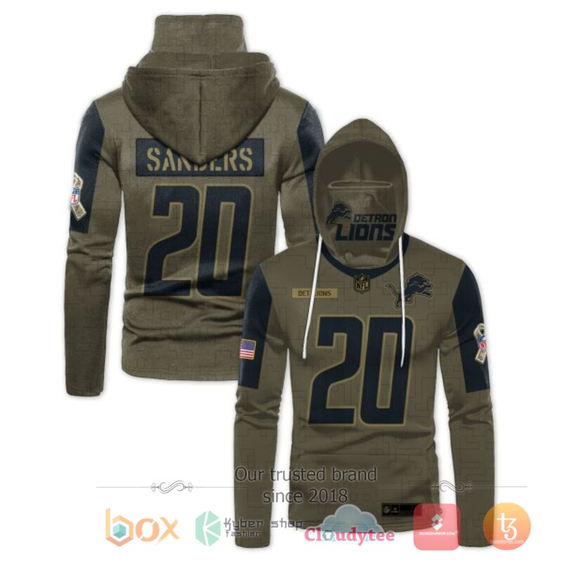 NFL Sanders 20 Detroit Lions 3d hoodie mask 7 NFL Sanders 20 Detroit Lions 3d hoodie mask
