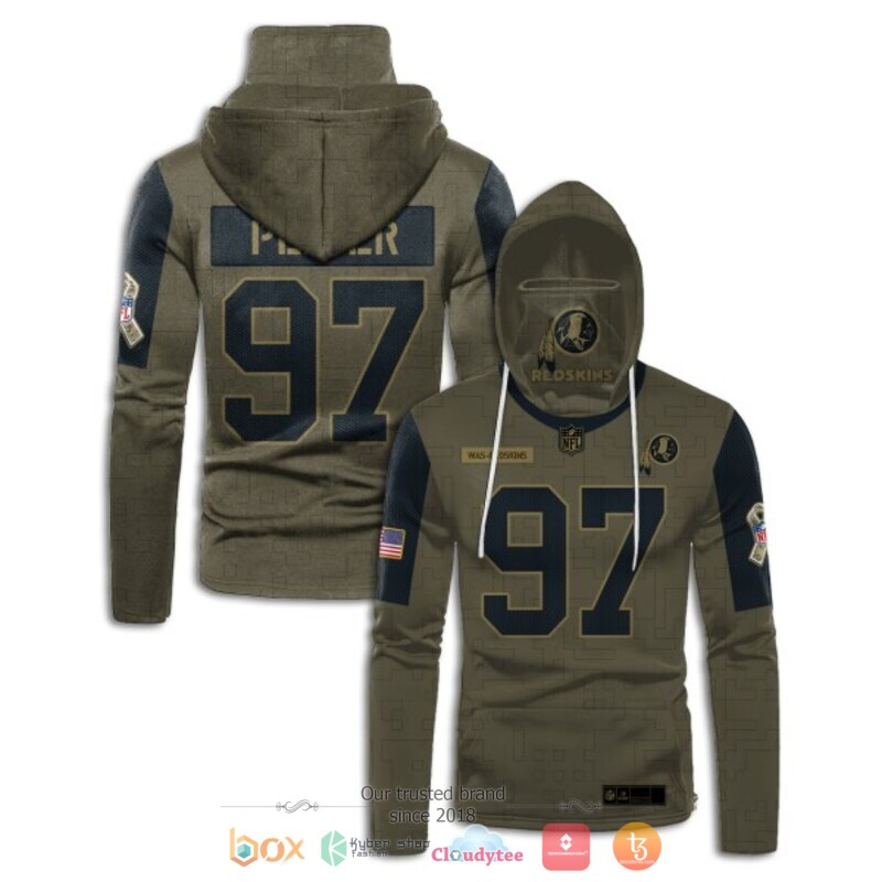 NFL Sterling Palmer Washington Redskins 97 hoodie mask