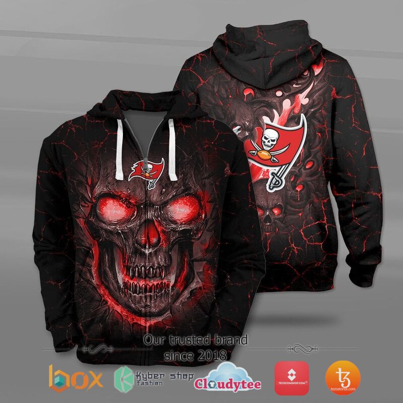 NFL Tampa Bay Buccaneers Fire Skull Lava 3D shirt hoodie 1 2 3