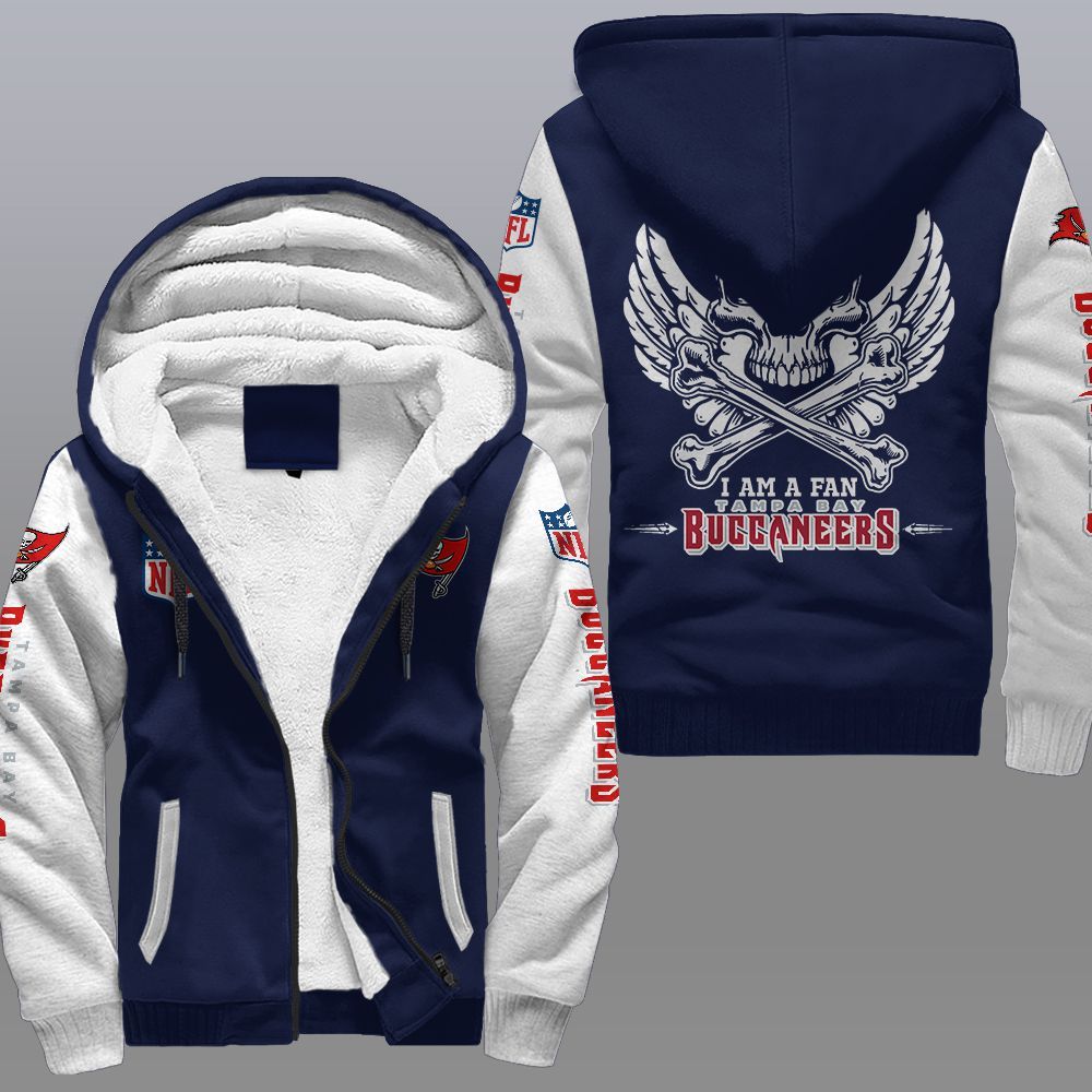 NFL Tampa Bay Buccaneers Wings Skull Fleece hoodie 3 NFL Tampa Bay Buccaneers Wings Skull Fleece hoodie 1 2