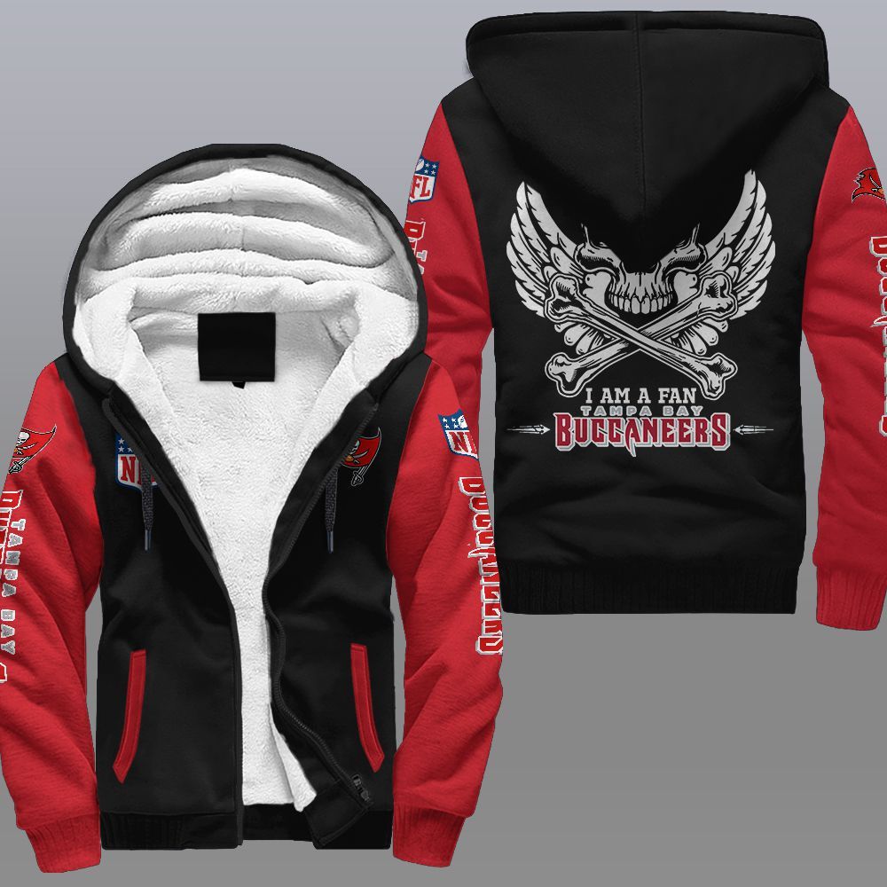 NFL Tampa Bay Buccaneers Wings Skull Fleece hoodie 4 NFL Tampa Bay Buccaneers Wings Skull Fleece hoodie 1 2 3