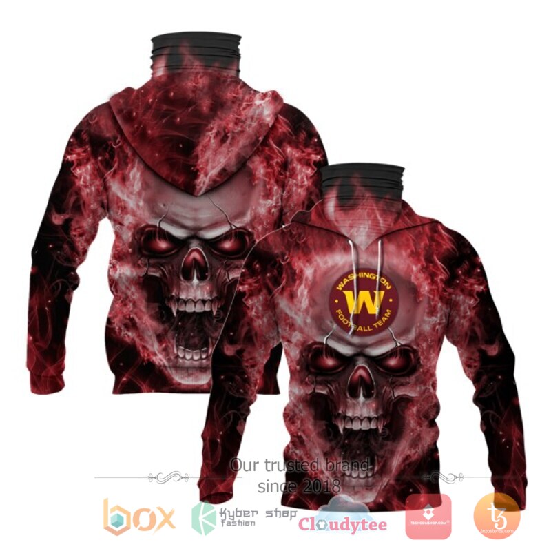 NFL Washington Football Team Flameskull 3d hoodie mask