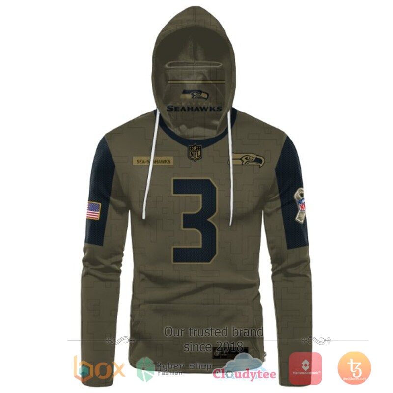 NFL Wilson 3 Seattle Seahawks 3d hoodie mask 2 NFL Wilson 3 Seattle Seahawks 3d hoodie mask 1