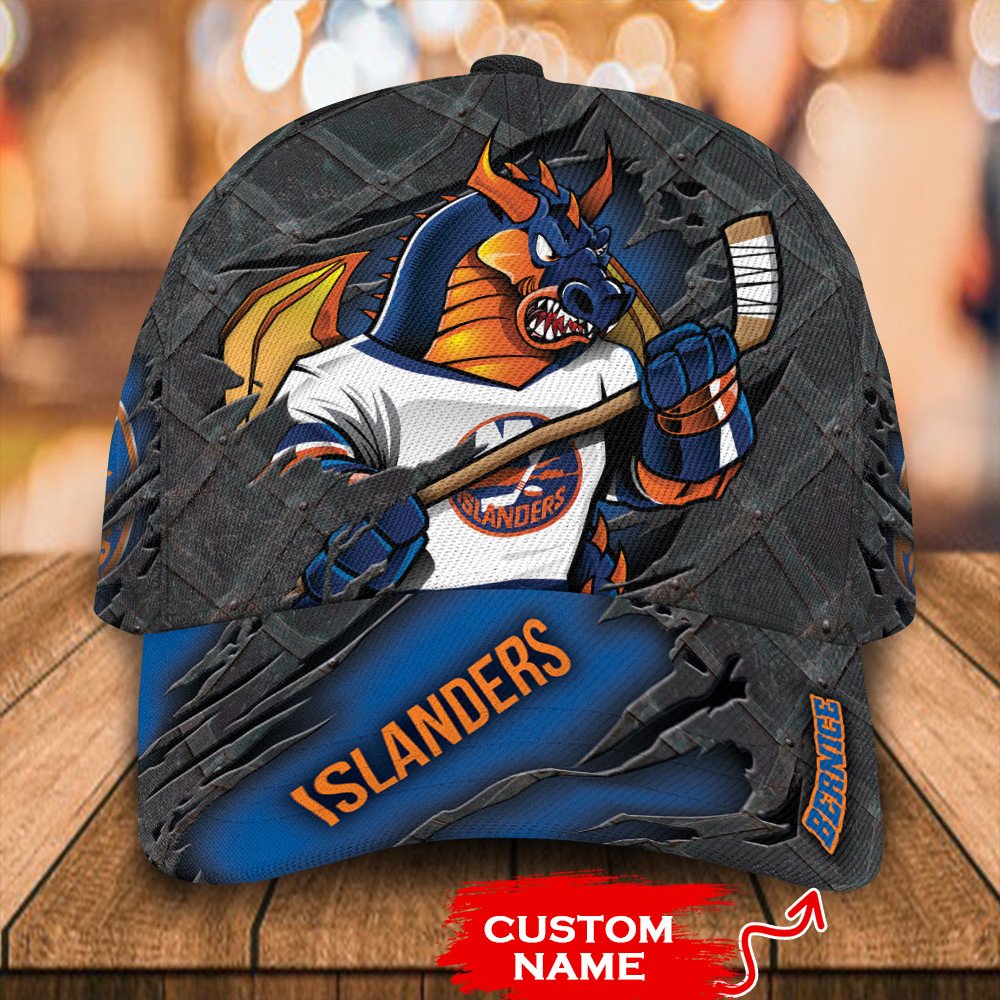 NHL New York Islanders Mascost Custom Personalized Cap