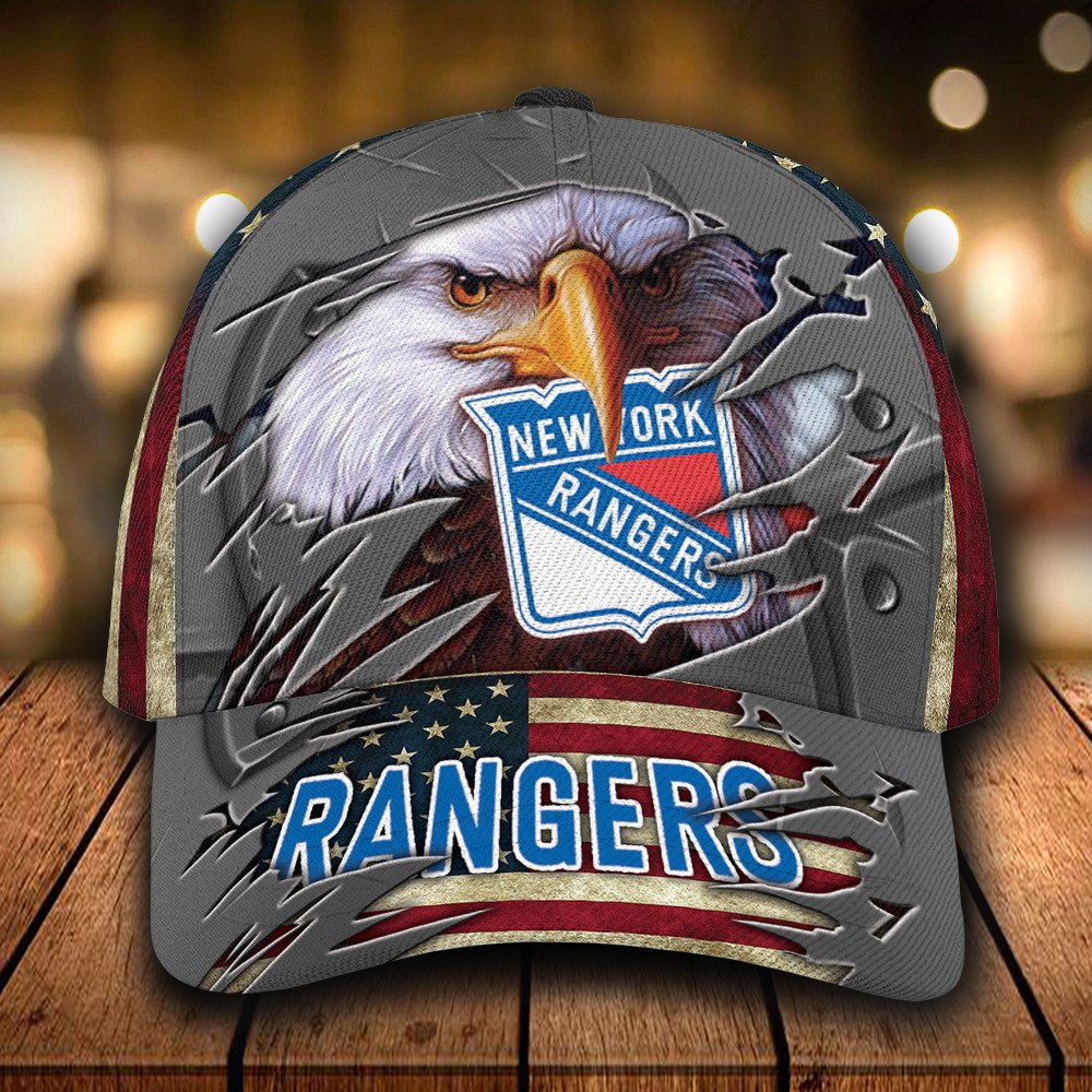 NHL New York Rangers Eagle Custom Personalized Cap