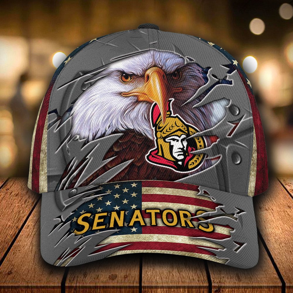 NHL Ottawa Senators Eagle Custom Personalized Cap