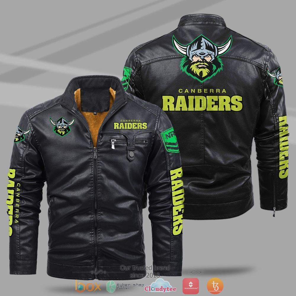 NRL Canberra Raiders Fleece leather jacket