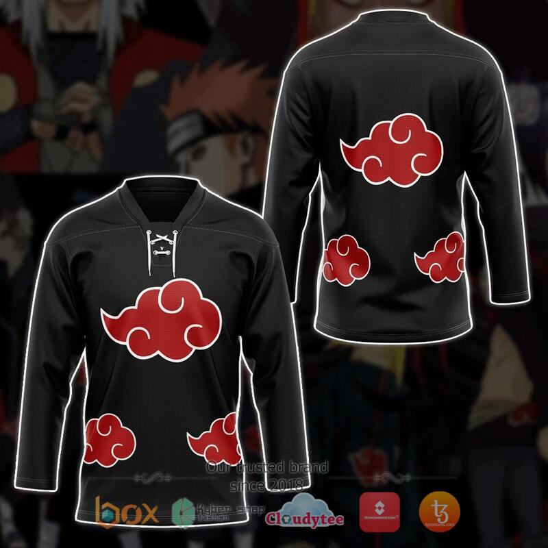 Naruto Akatsuki Hockey Jersey 3 Naruto Akatsuki Hockey Jersey 1 2