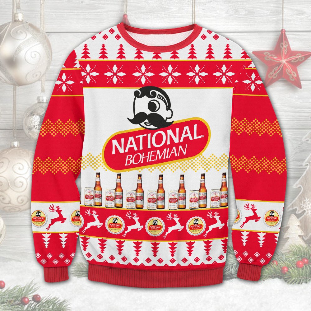 National Bohemian Beer Christmas Sweater