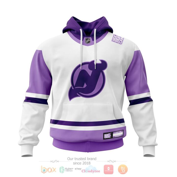 New Jersey Devils Fight Cancer Personalized 3D Hoodie Zip Hoodie
