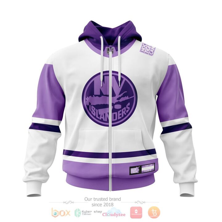 BEST New York Islanders Fight Cancer Personalized All Over Print 3D Hoodie, Zip Hoodie 2 New York Islanders Fight Cancer Personalized 3D Hoodie Zip Hoodie 1