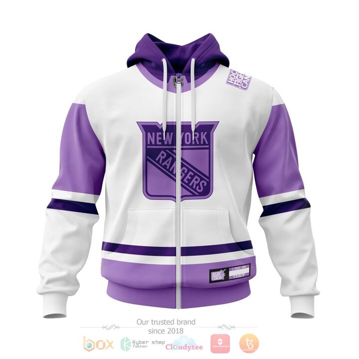 BEST New York Rangers Fight Cancer Personalized All Over Print 3D Hoodie, Zip Hoodie 2 New York Rangers Fight Cancer Personalized 3D Hoodie Zip Hoodie 1