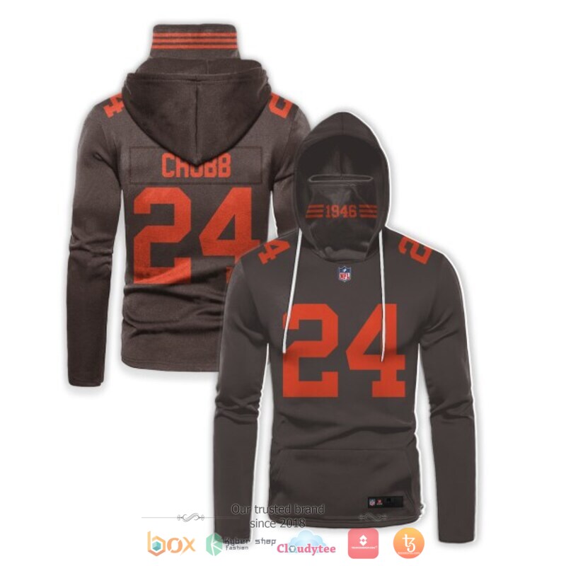 Nick Chubb 24 Cleveland Browns NFL 1946 hoodie mask