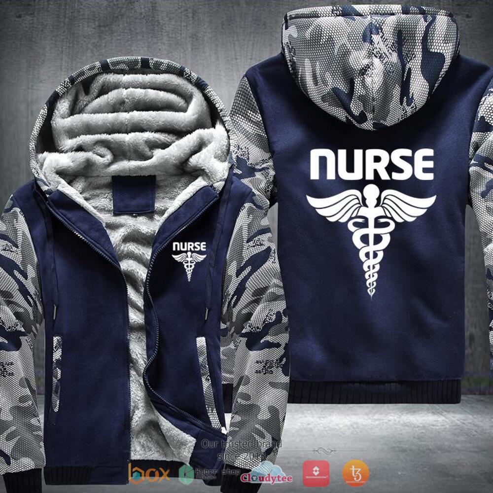 Caduceus Nurse Fleece hoodie 3 Nurse Caduceus Fleece hoodie 1 2