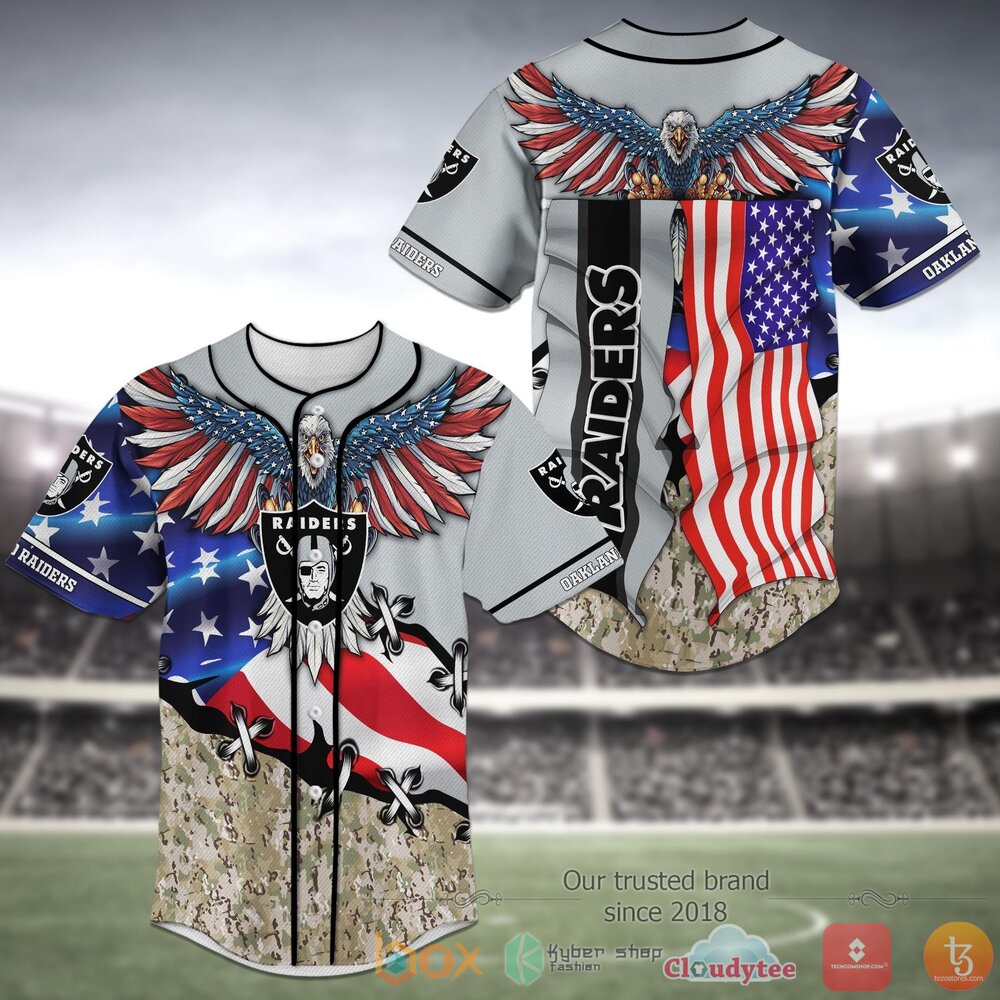 NEW Oakland Raiders National Football League Baseball Jersey Shirt 3 Oakland Raiders NFL Baseball Jersey Shirt