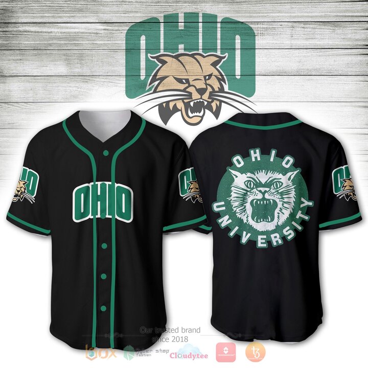 Ohio Bobcats football Baseball Jersey Shirt