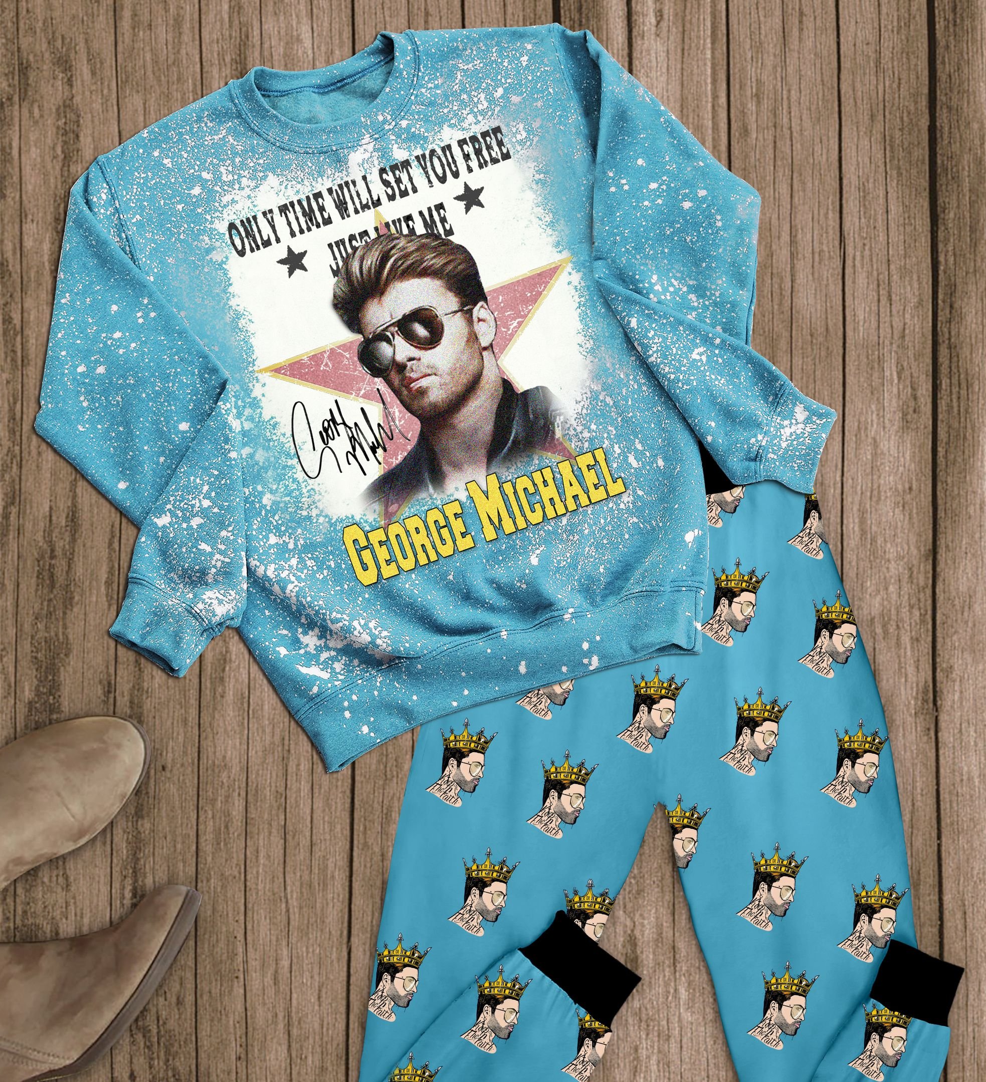 Only time will set you free just like me George Michael Pajamas Set