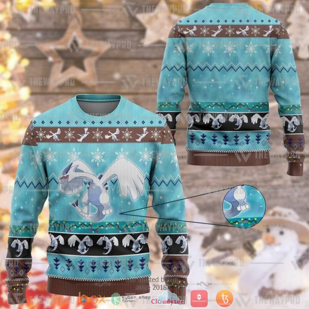 Anime Pokemon Lugia Christmas Sweater