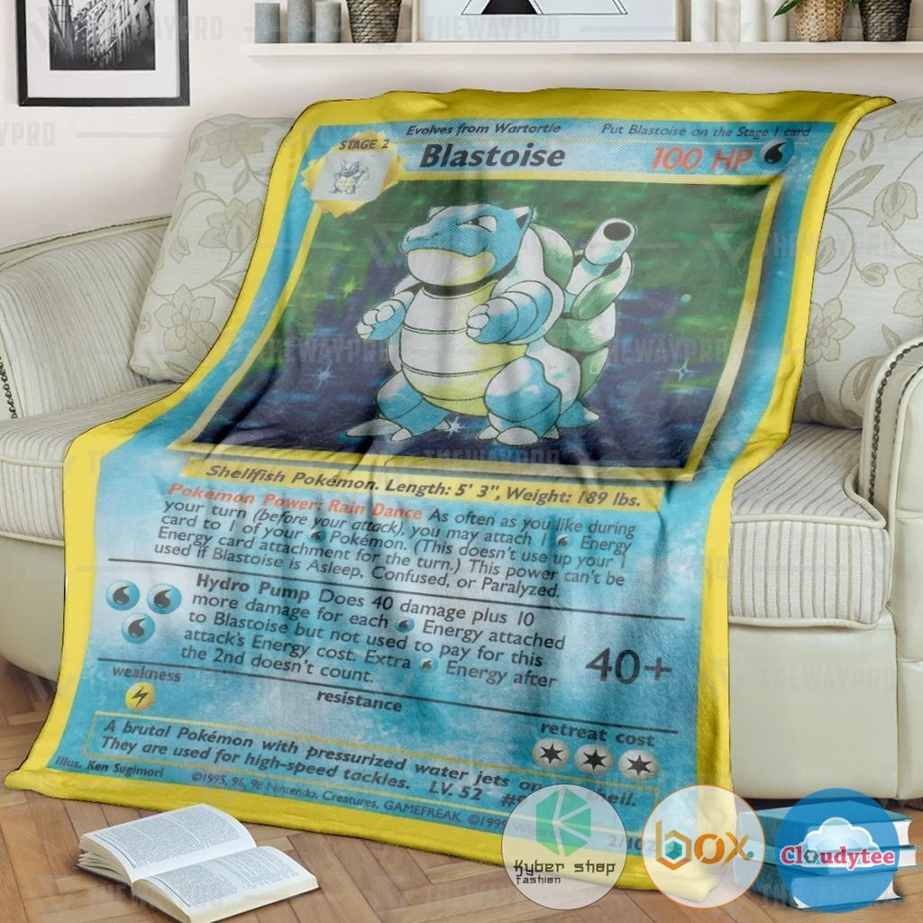 PKM Blastoise Card Blanket
