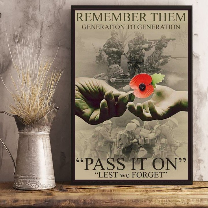 Pass It On Veteran Poppy Remember Them Generation To Generation Poster 2 Pass It On Veteran Poppy Remember Them Generation To Generation Poster 1