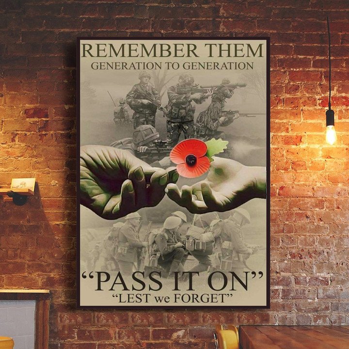 Pass It On Veteran Poppy Remember Them Generation To Generation Poster 4 Pass It On Veteran Poppy Remember Them Generation To Generation Poster