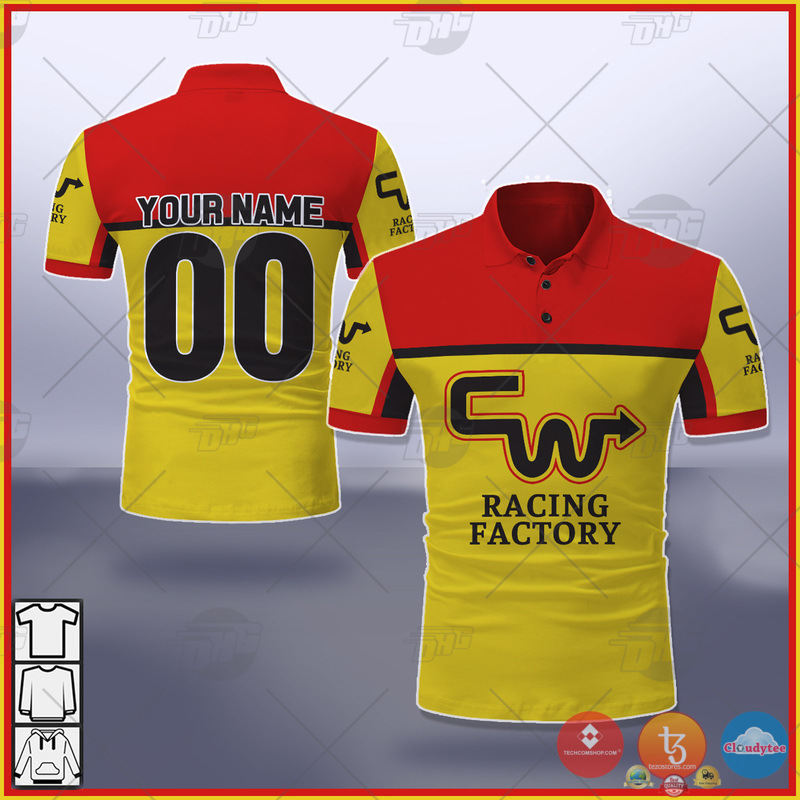 Personalized BMX CW Racing Factory Yellow custom Polo shirt 6 Personalize BMX CW Racing Factory Yellow Polo Shirt