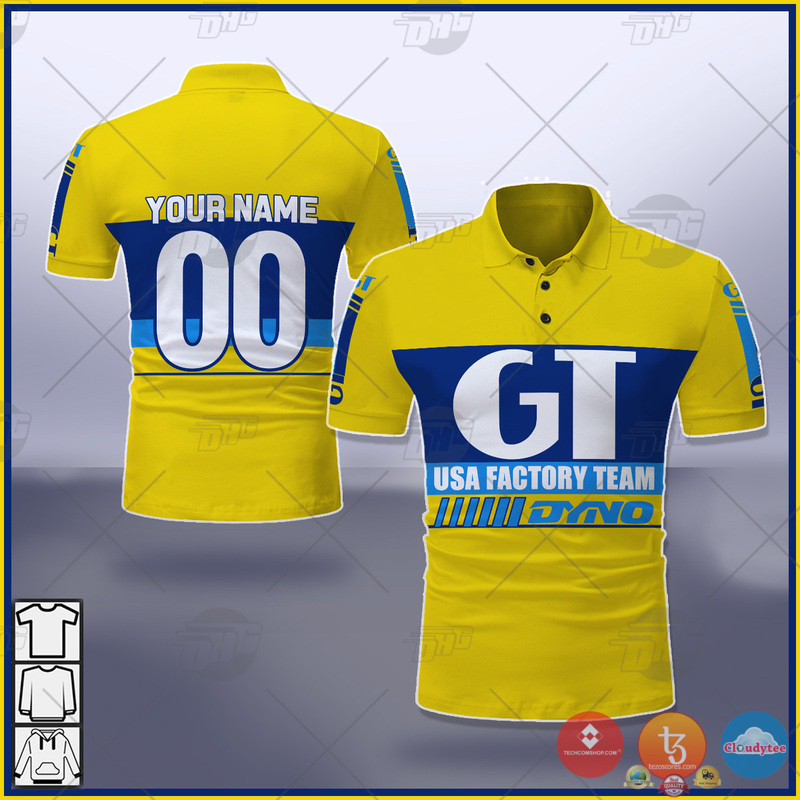 Personalize BMX GT USA Factory Team Yellow 1985 Polo Shirt