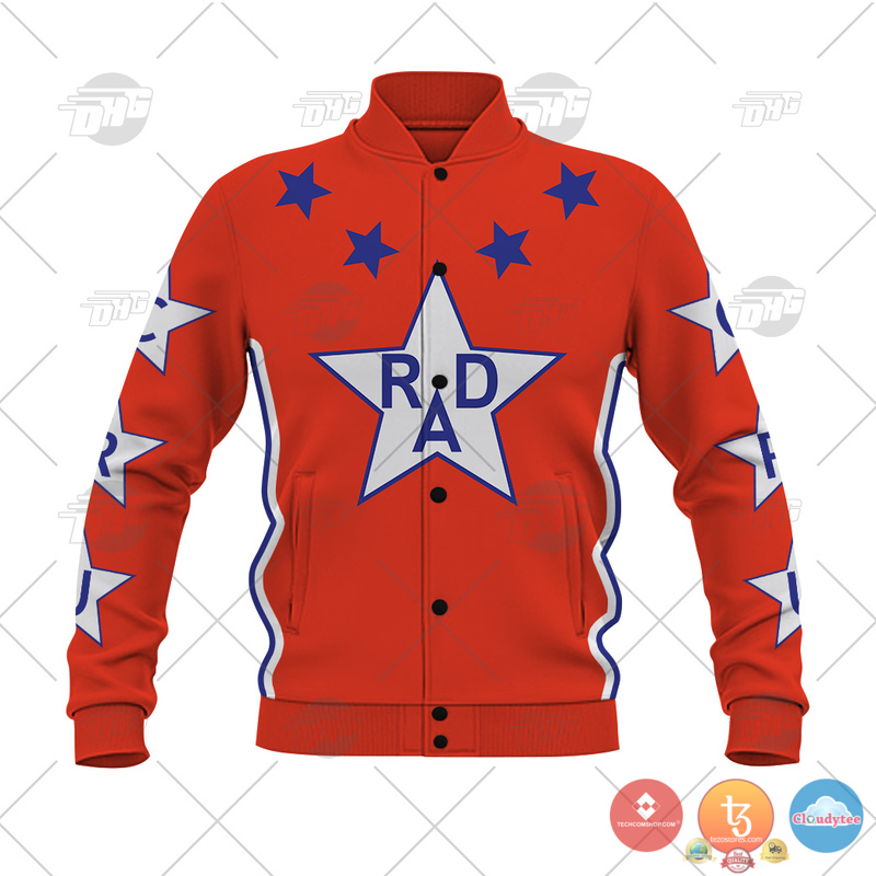 Personalized RAD Racing Cru Jones Red custom Baseball Jacket 2 Personalize RAD Racing Cru Jones 80s Red Baseball Jacket 1