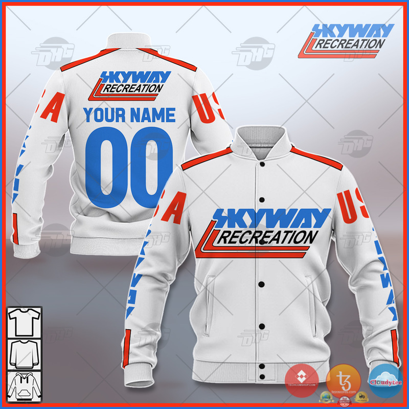 Personalize Skyway Recreation BMX Racing Baseball Jacket
