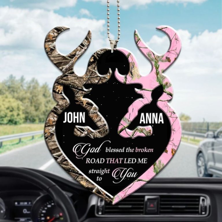Personalized Heart God Blessed car ornament 12 Personalized Heart God Blessed car ornament