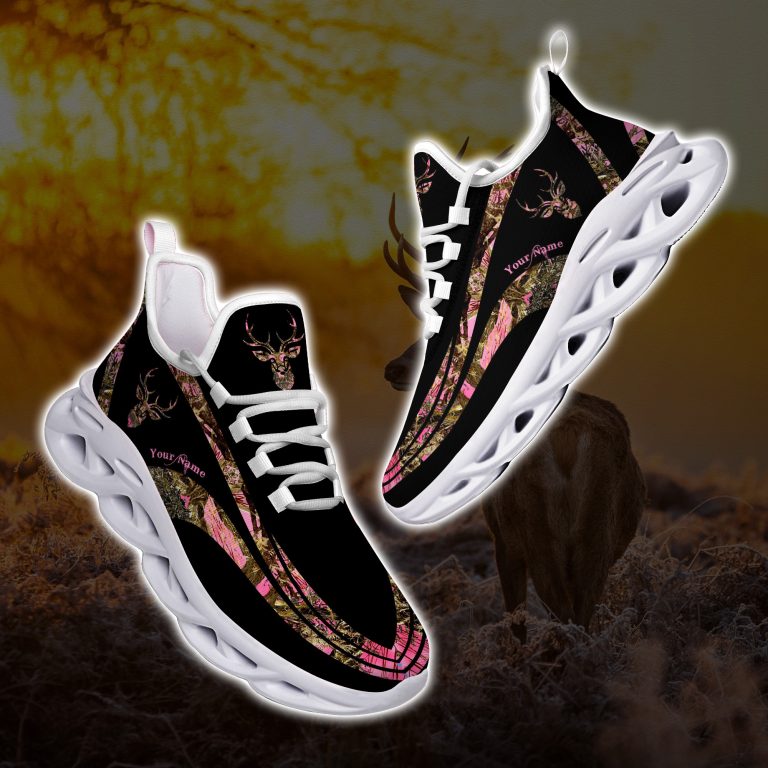 Personalized Hunting Pink Camo Clunky max soul shoes 4