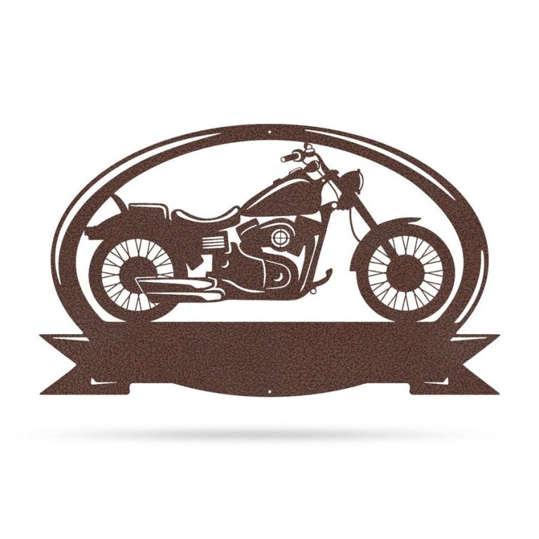 Personalized Motorcycle Monogram Metal Sign 2