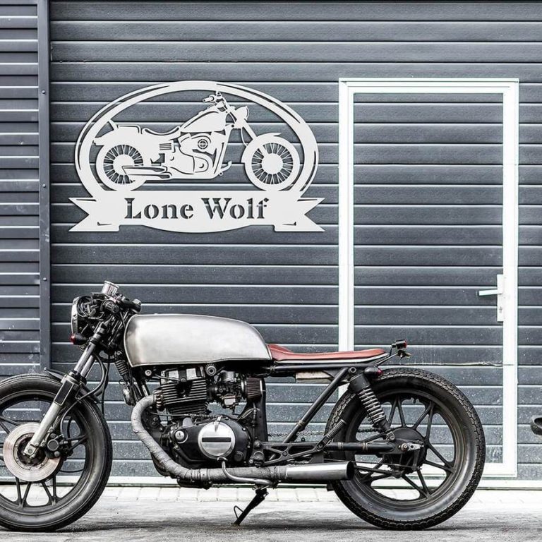 Personalized Motorcycle Monogram Metal Sign