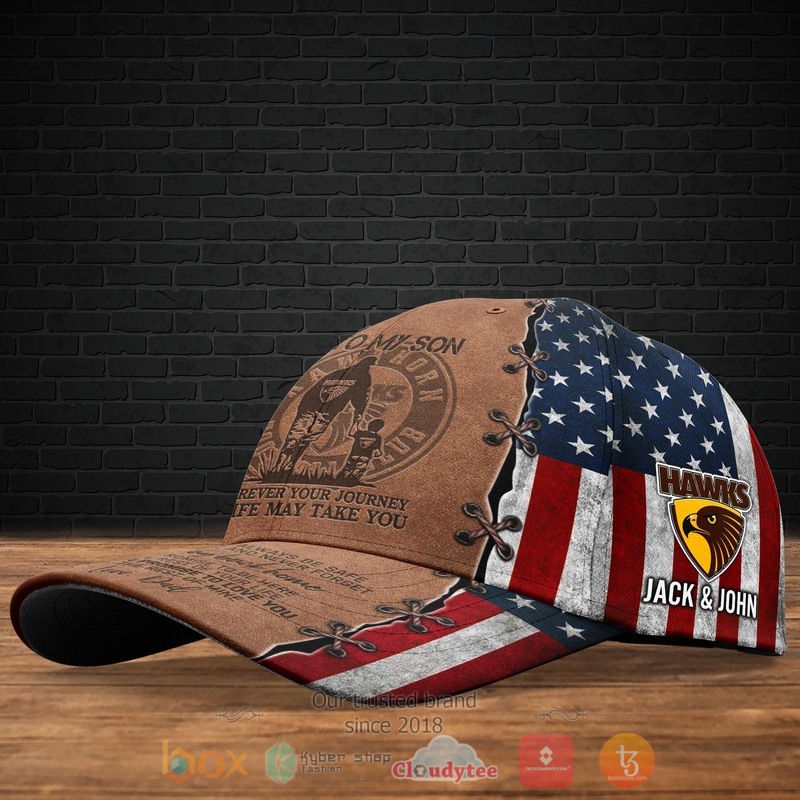 Personalized AFL Hawthorn Hawks Sport Cap 1