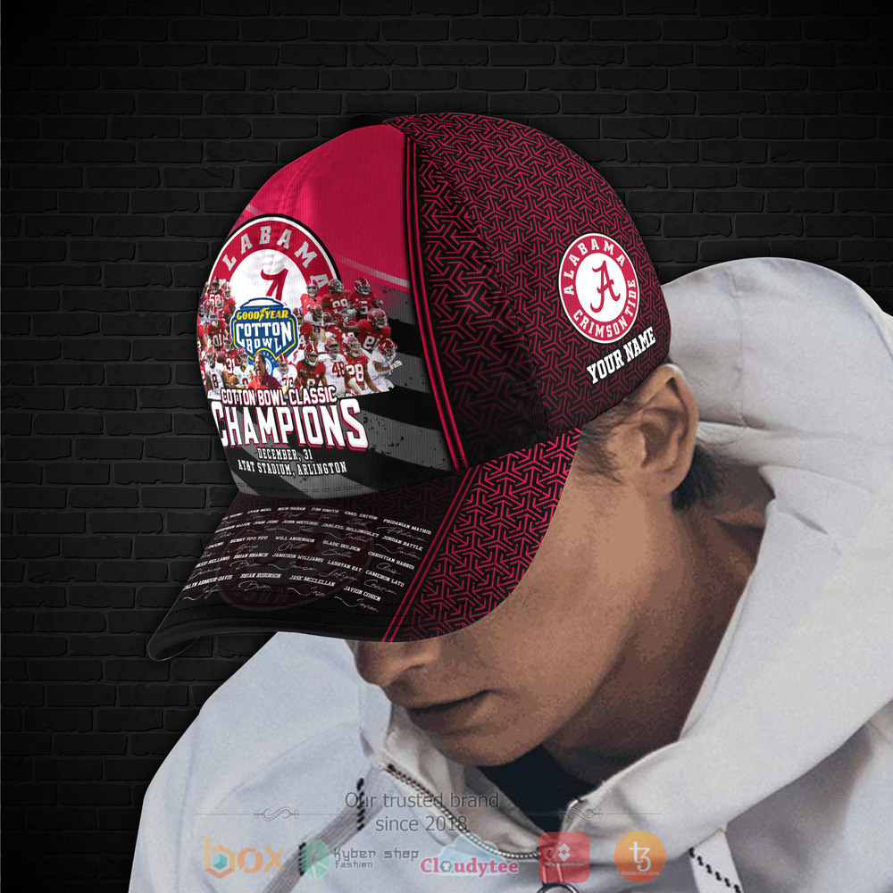 Personalized Alabama Cotton Bowl Classic 2021 Custom hat Cap 5 Personalized Alabama Cotton Bowl Classic 2021 Custom Cap 1 2 3 4