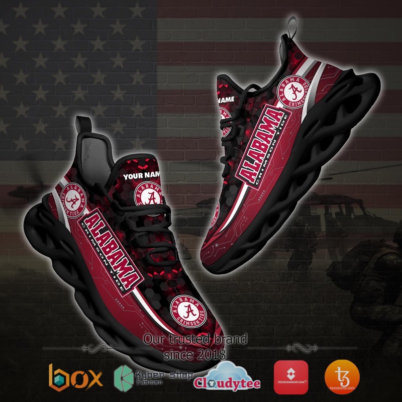 Personalized Alabama Crimson Tide Football Team Clunky Max Soul Shoes 1 2 3