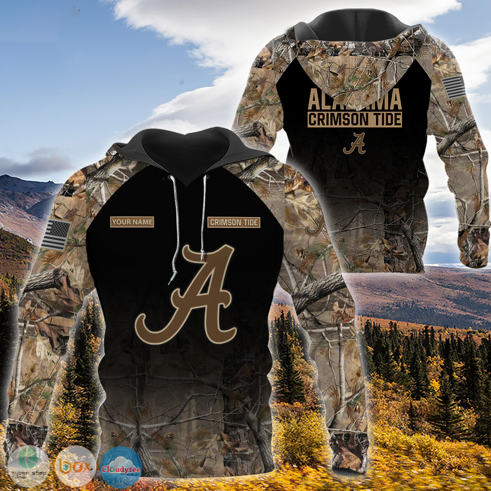 Personalized Alabama Crimson Tide hunting camo custom jersey shirt, hoodie 2 Personalized Alabama Crimson Tide hunting camo custom 3d shirt hoodie 1