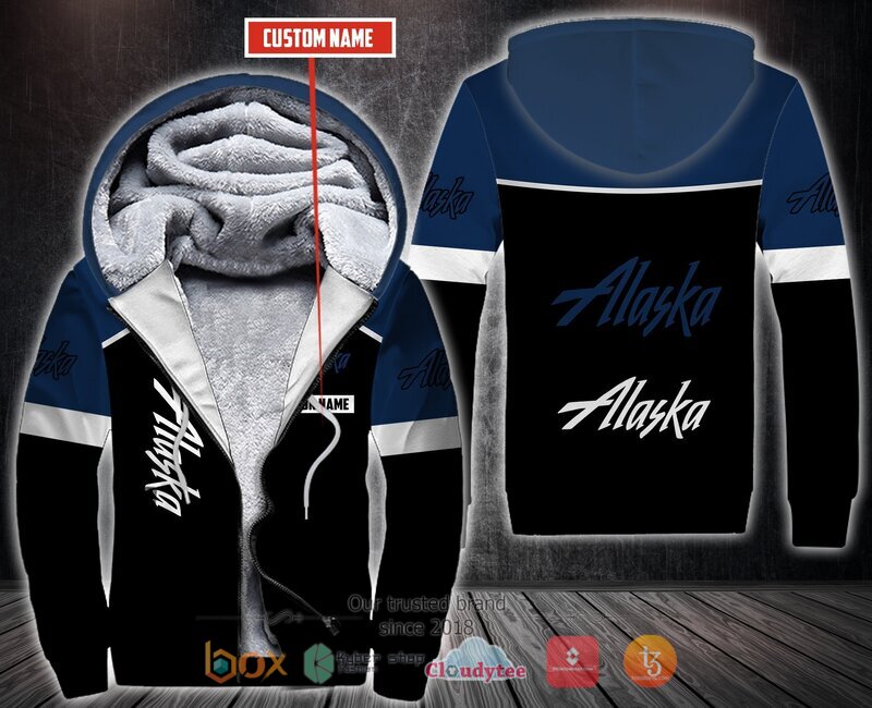 Personalized Alaska Airlines Fleece Hoodie
